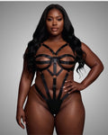 Dark Desire Control Strap Teddy – Black