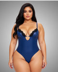 Midnight Muse Faux Leather Bodysuit – Midnight Blue