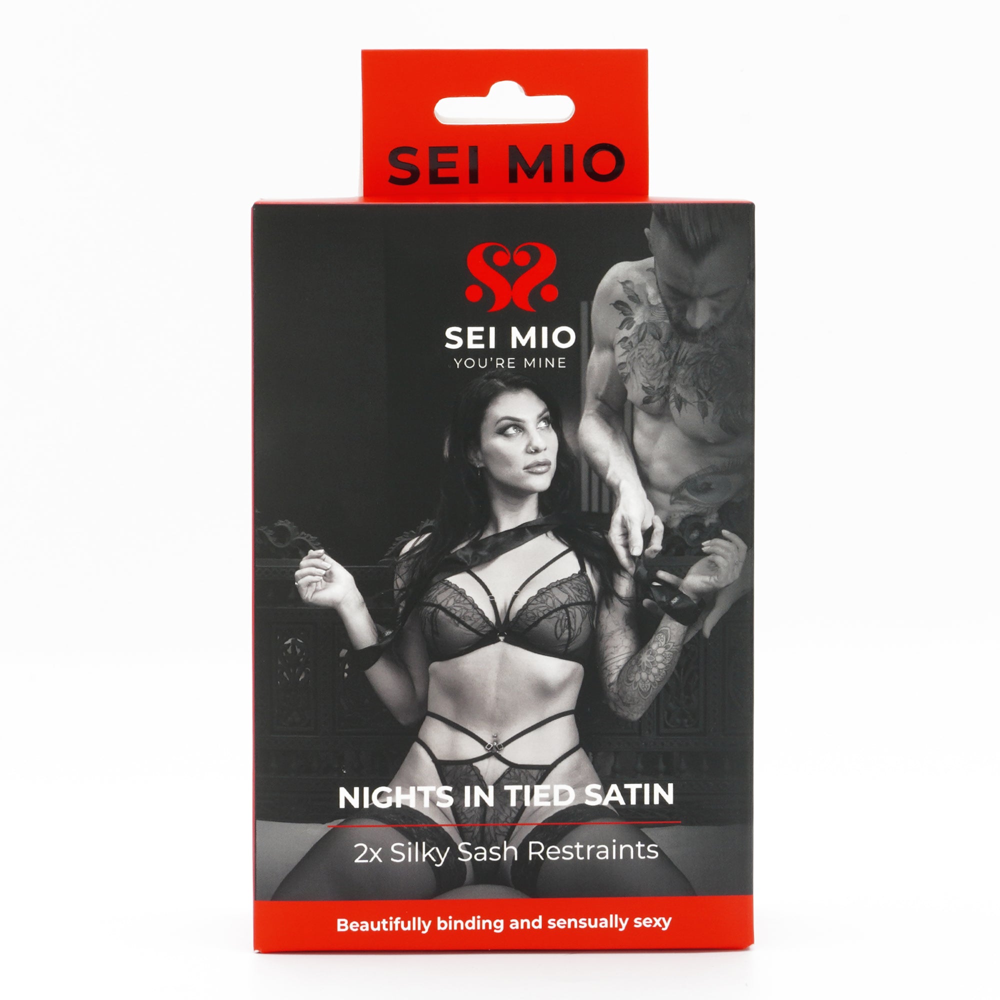 SEI MIO-Night In Tied Satin - 2 x Silk Sash Restraints