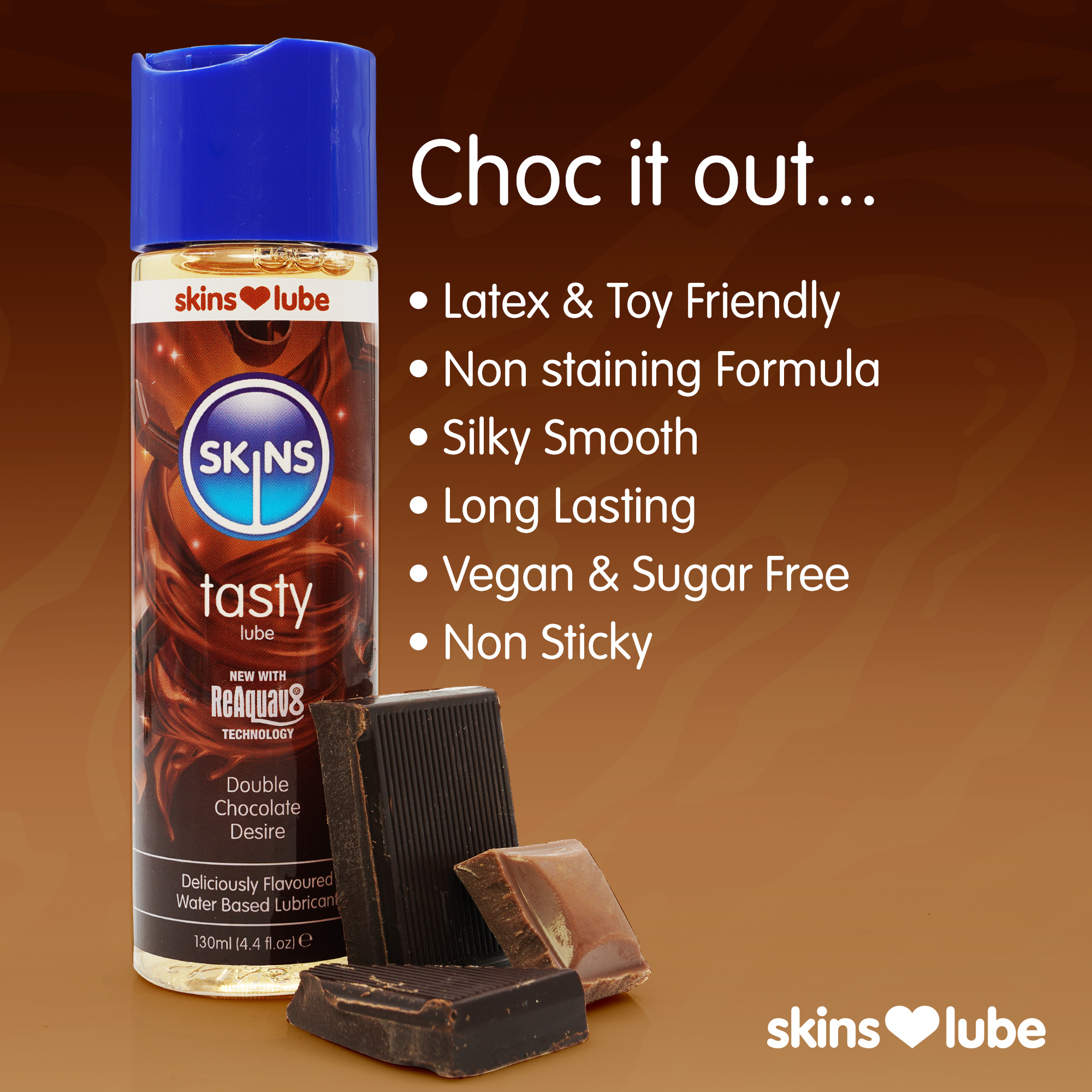 Skins Double Chocolate Water Based Lubricant