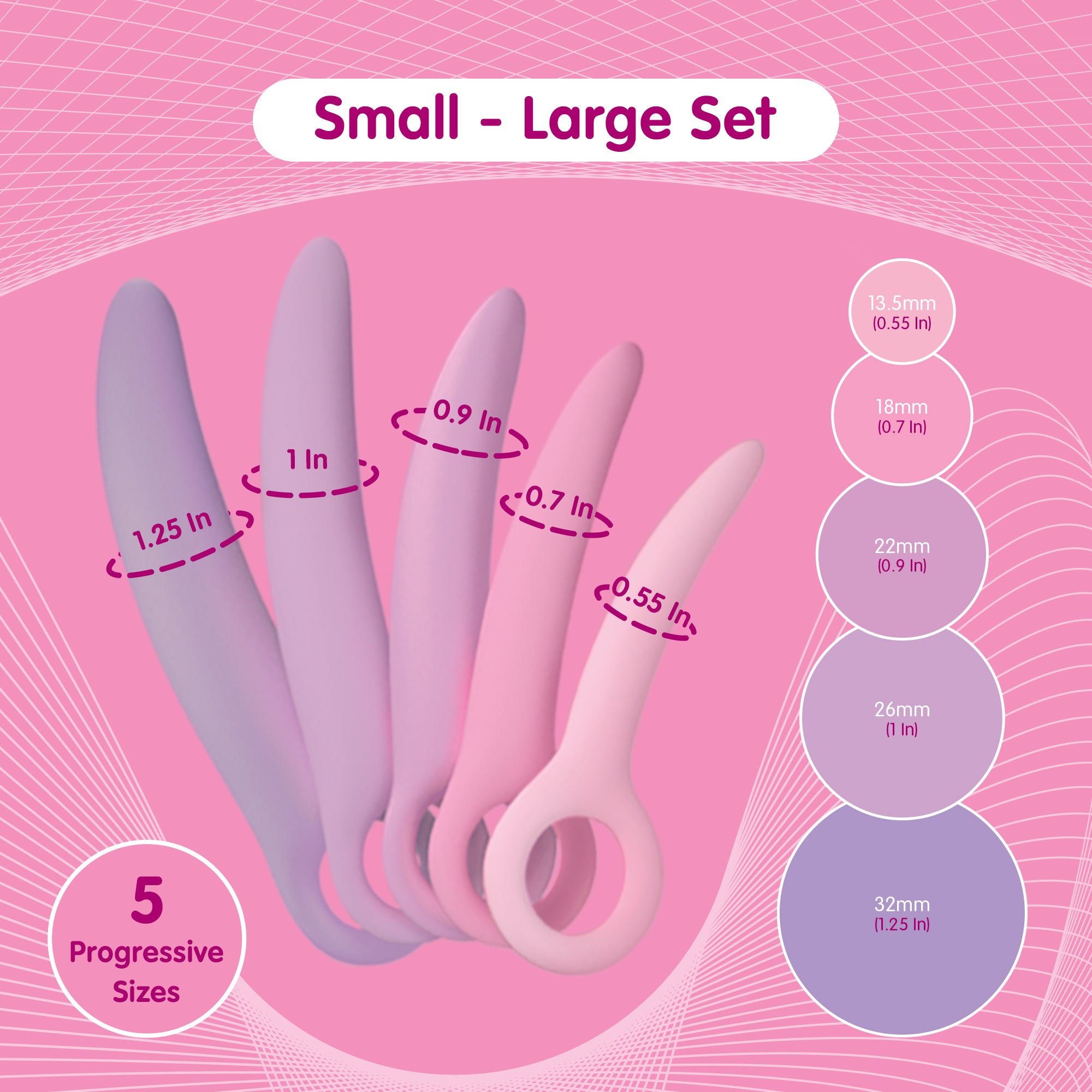 Skins Care 5 Piece Curved Dilator Kit