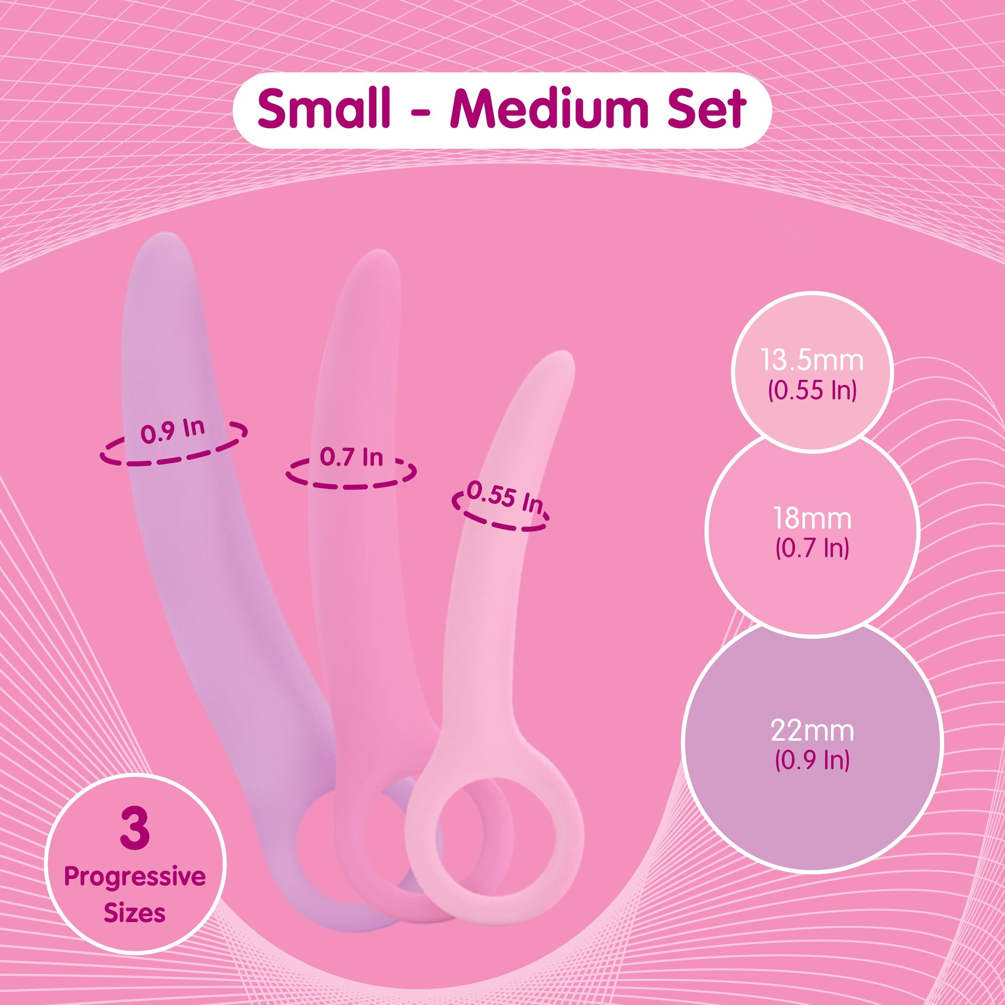 Skins Care 3 Piece Curved Dilator Kit (Sizes S–M)