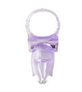 Purple Vibrating Cock Ring With Clitoral Stimulator