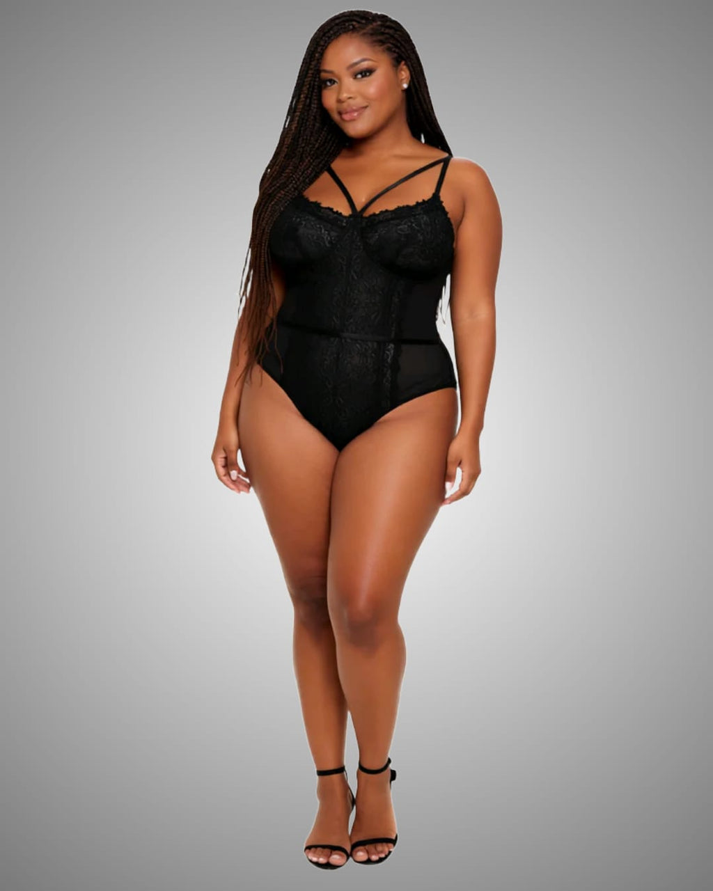 Black Openable Crotch Bodysuit