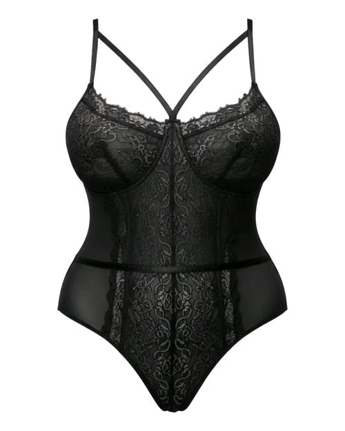 Black Openable Crotch Bodysuit