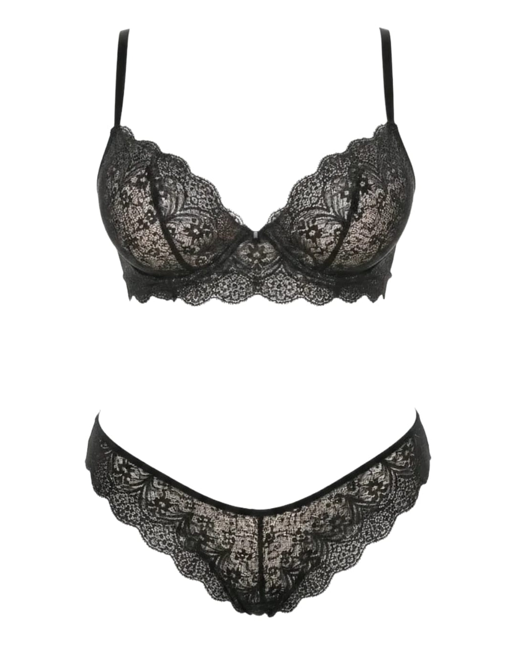 Lace Bralette and Brief Set