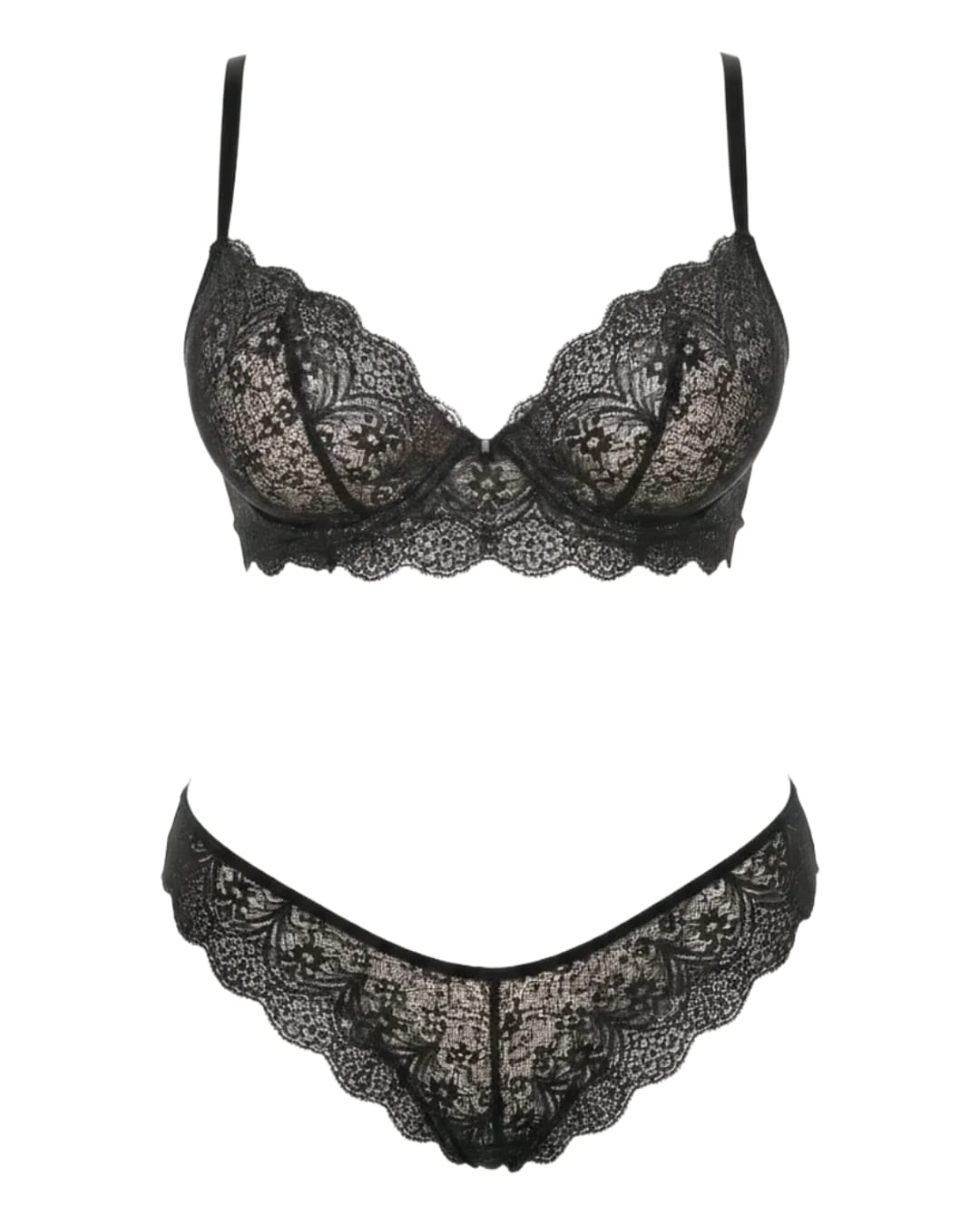 Lace Bralette and Brief Set