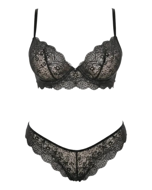 Black Lace Temptation 2-Piece Bralette Lingerie Set