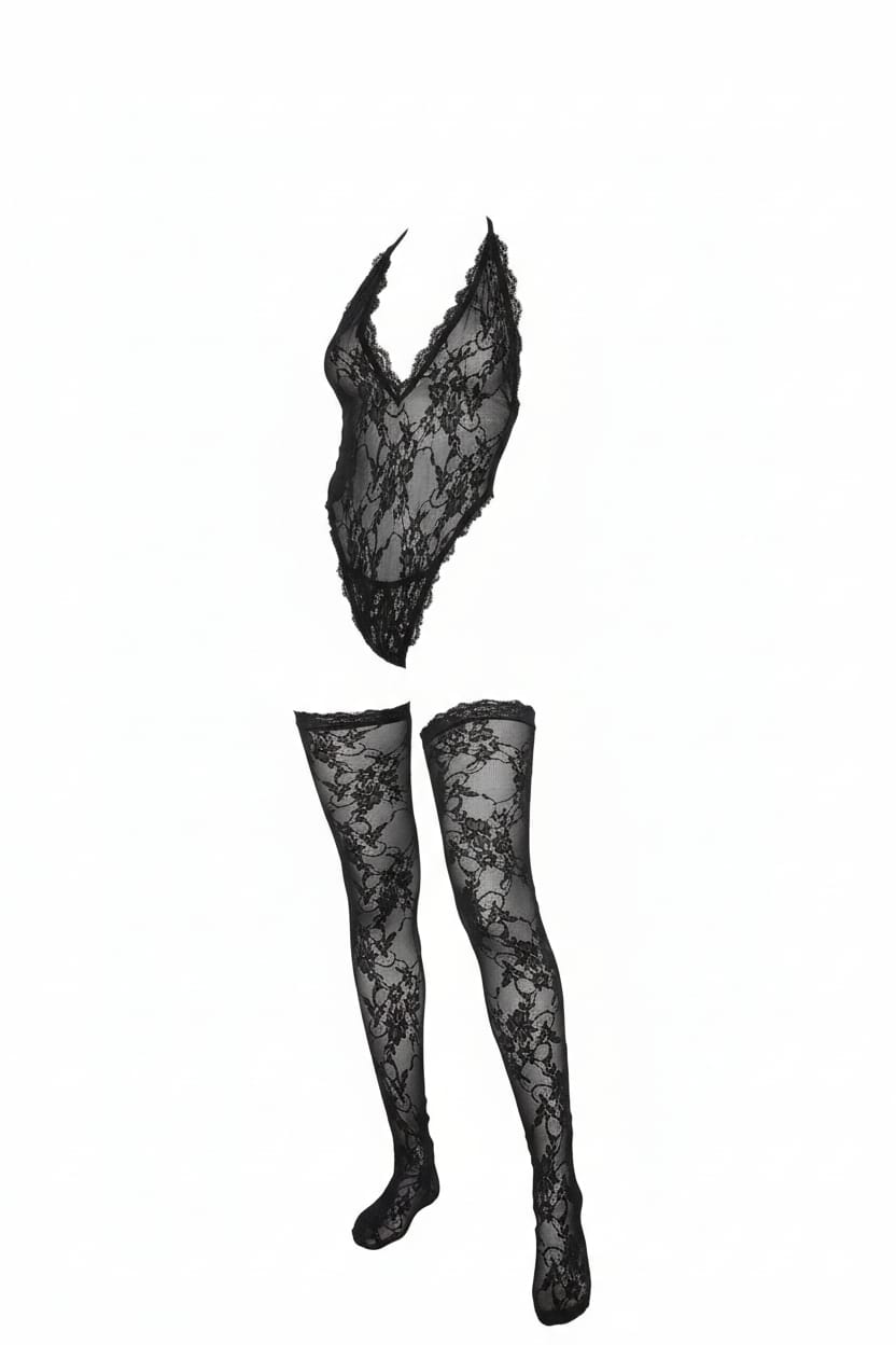 Lace Teddy With Stockings